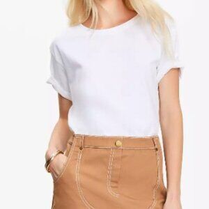 LOFT Petite Utility Mixed Media Pocket Mini Dress